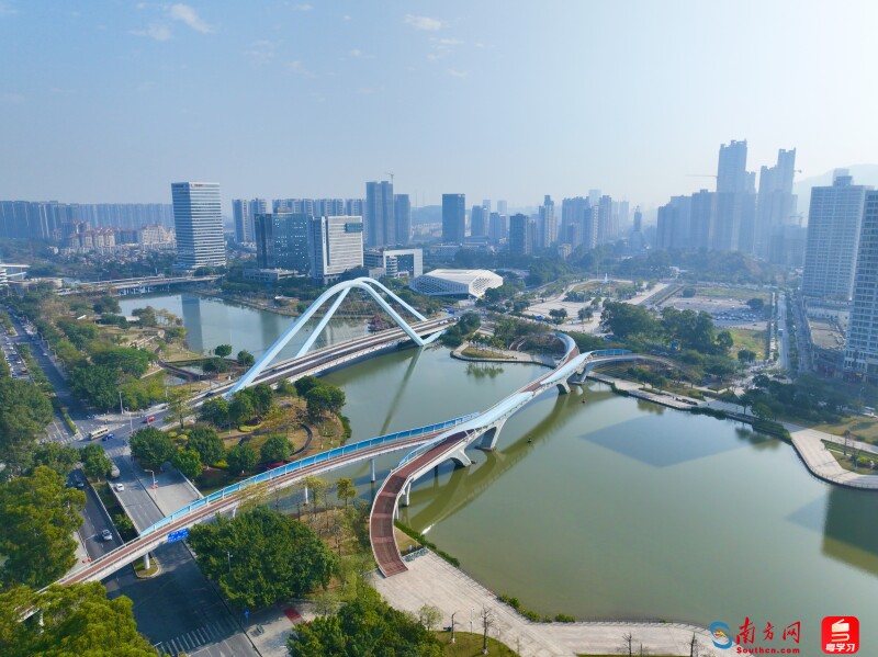广州南沙城市景观图。（摄：刘伟）