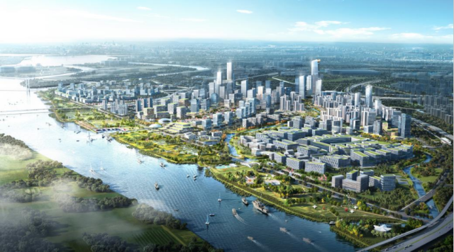 明珠湾城市客厅意向图。