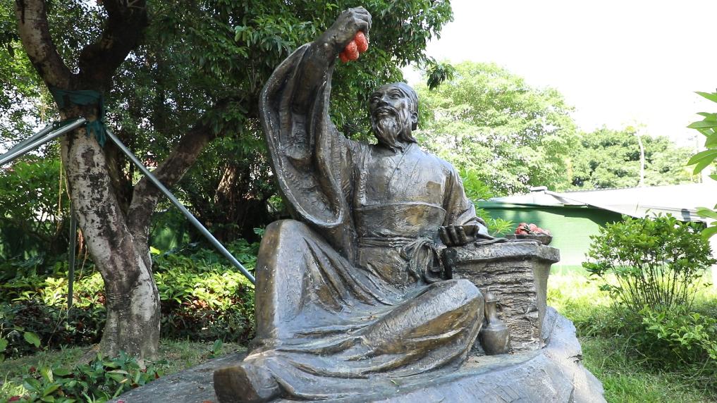 这是6月6日拍摄的惠州中山公园（惠州府城遗址公园）内的东坡雕像。新华社记者 李思佳 摄